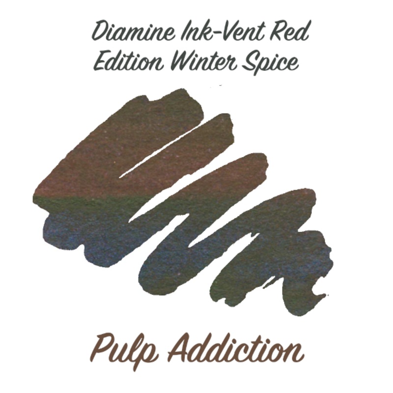 Diamine Ink-Vent Red Edition - Winter Spice - Shimmer & Sheen 2ml Sample