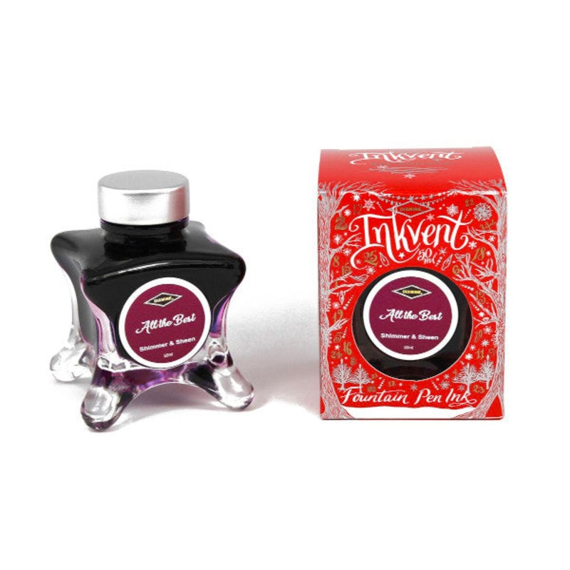 Diamine Red Edition Ink Bottle - All The Best  - Shimmer & Sheen - 50ml