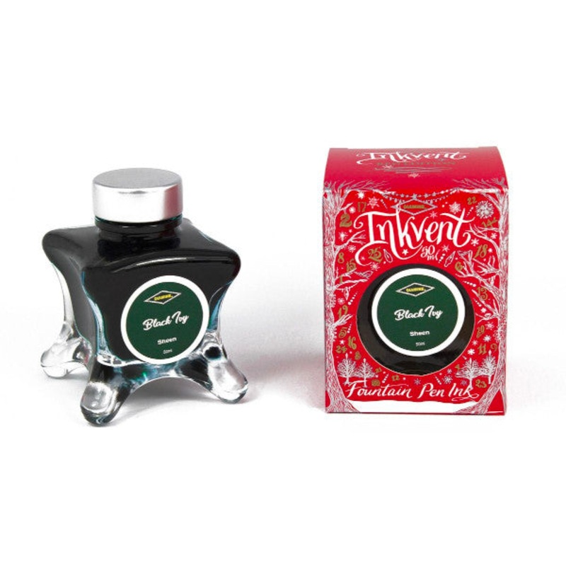 Diamine Red Edition Ink Bottle - Black Ivy - Sheen - 50ml