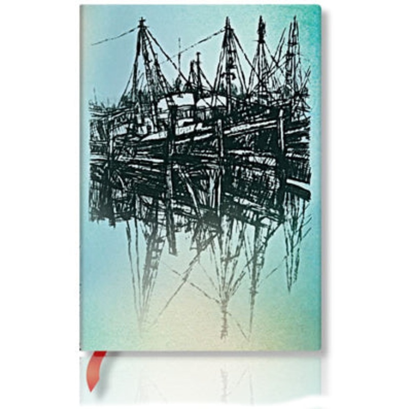 Paperblanks Alistair Bell Collection Boats and Reflections Midi Lined Journal