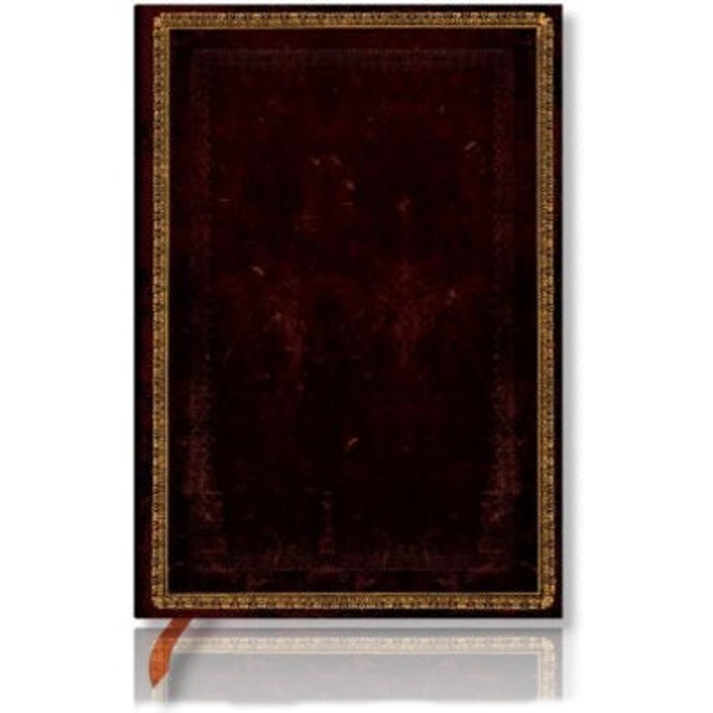 Paperblanks Old Leather Classics Black Moroccan Midi Lined Journal