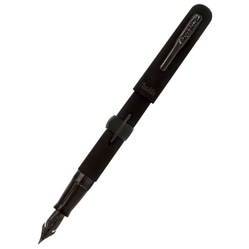 Conklin Mark Twain Crescent Filler Fountain Pen - Super Black Gunmetal
