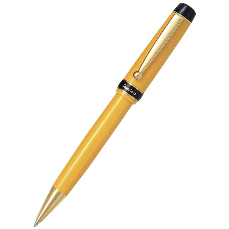 *Clearance* Pilot Lucina Ballpoint Pen - Yellow/Gold - 0.7mm