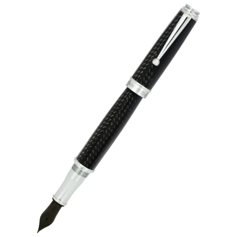 Monteverde Invincia Deluxe Fountain Pen - Chrome  - Broad