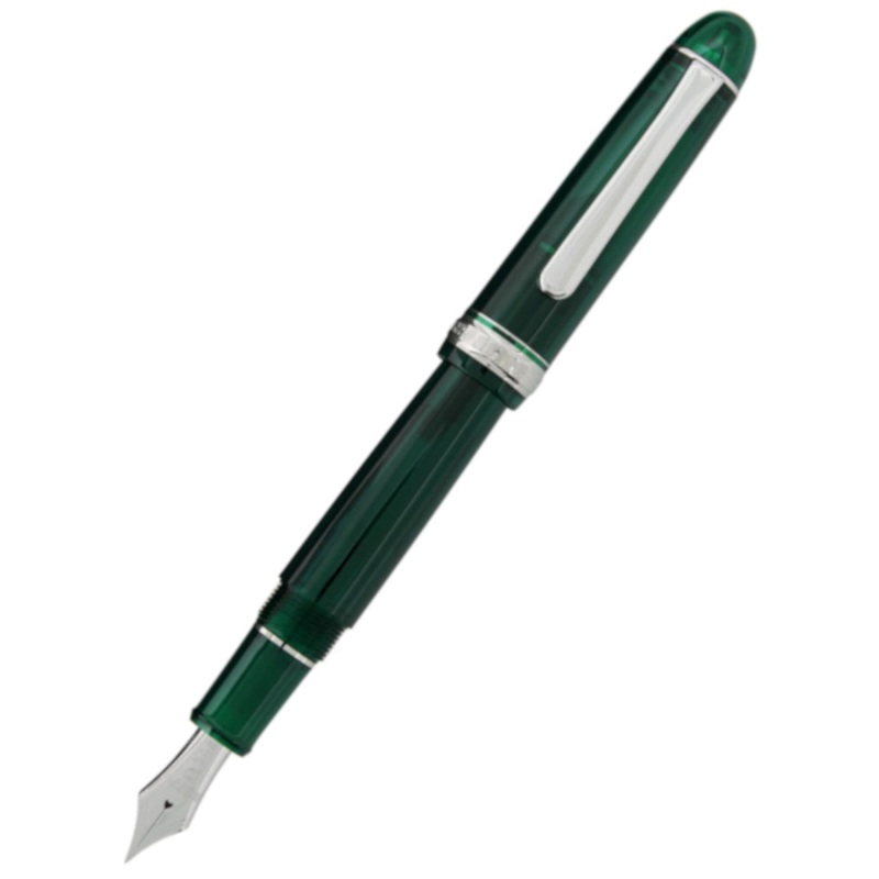 Platinum #3776 Century Fountain Pen - Laurel Green/Rhodium Broad Nib