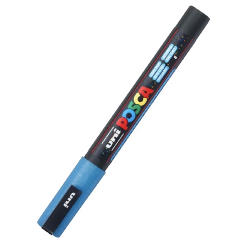 POSCA PC 3M Paint Marker Glitter Light Blue