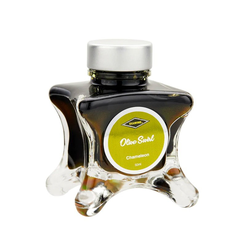 Diamine Green Edition Ink - Olive Swirl Chameleon