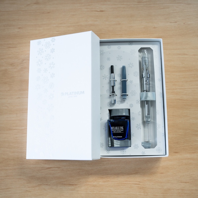 Platinum Curidas Fountain Pen Gift Set - Prism Crystal - Fine