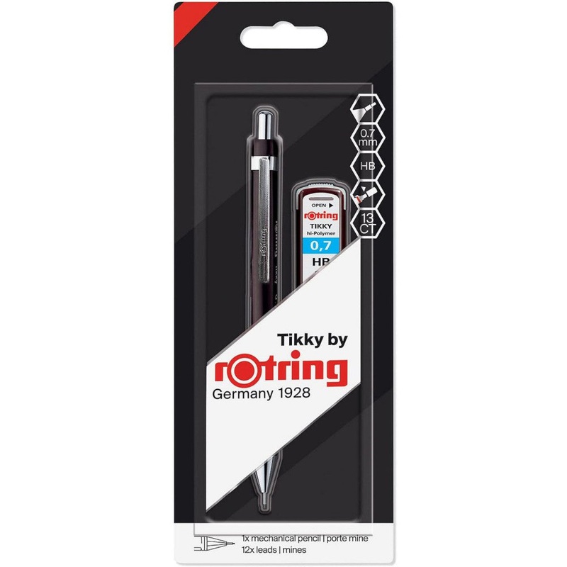 Rotring Tikky Mechanical Pencil - 0.7mm Black with Leads
