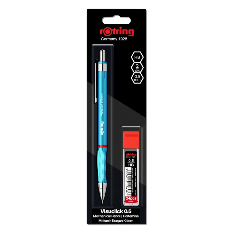 Rotring Visuclick Mechanical Pencil - 0.5mm Blue with Leads