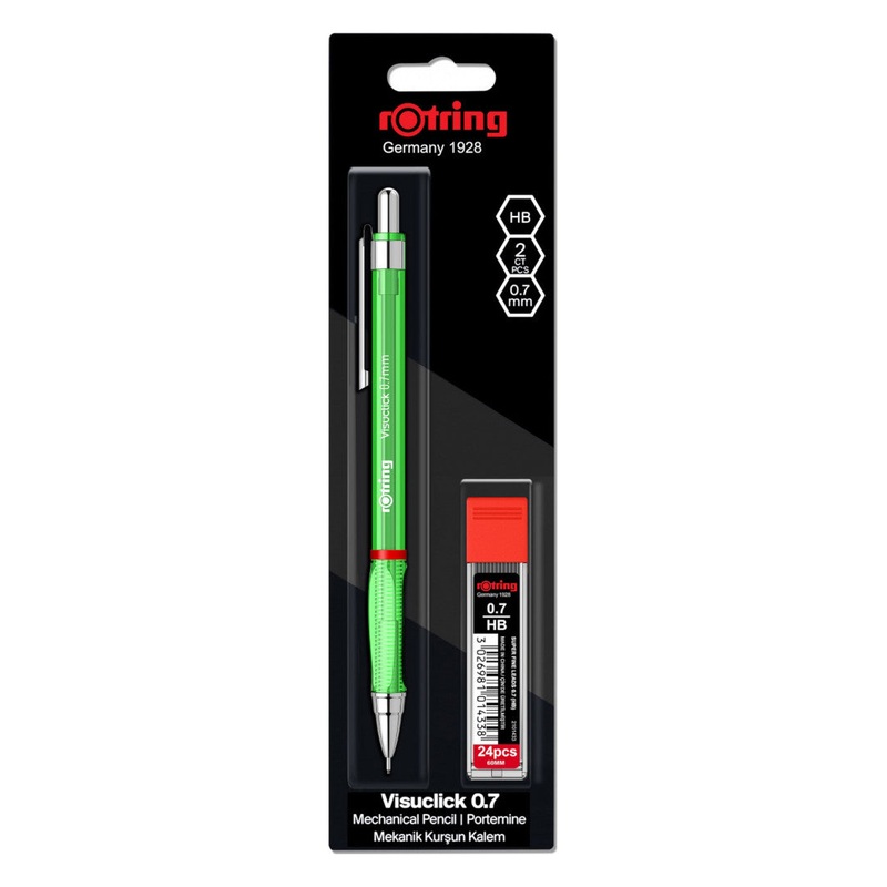 Rotring Visuclick Mechanical Pencil - 0.7mm Green with Leads
