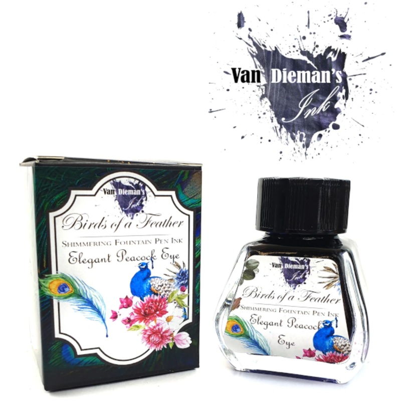 Van Dieman's Birds of a Feather Ink - Elegant Peacock Eye - Shimmering