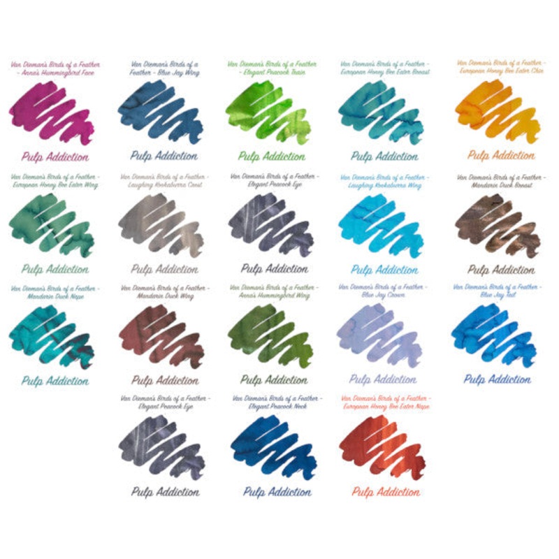 Van Dieman's Birds of a Feather Ink Sample Package (18)