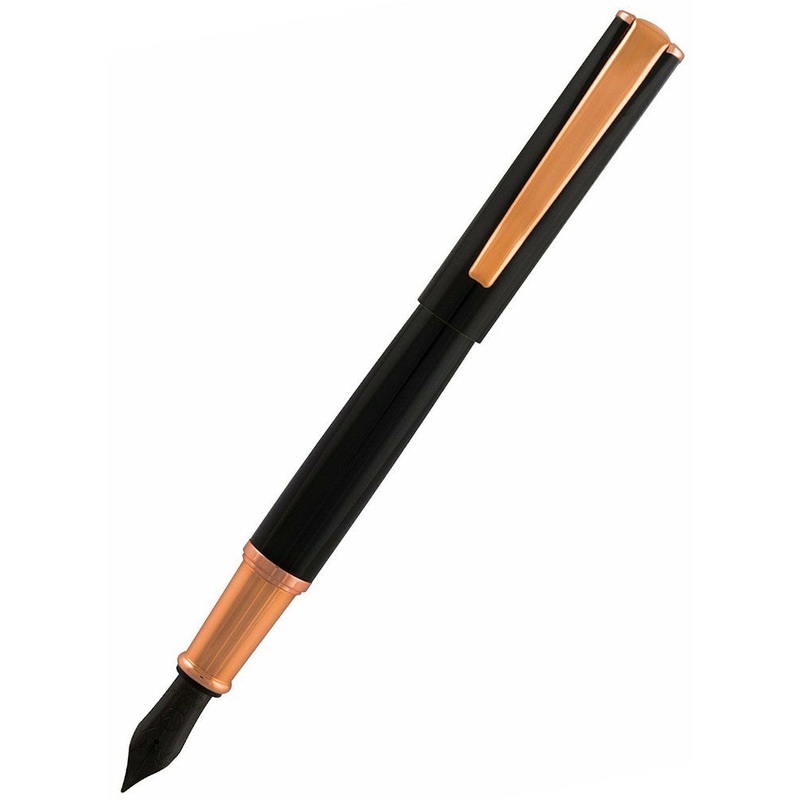 Monteverde Impressa Fountain - Black Rose Gold F