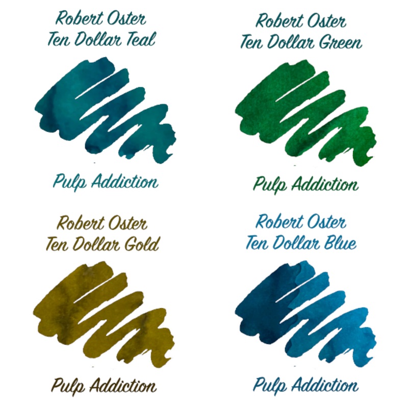 Robert Oster Signature Ink - Ten Dollar  - 2ml Ink Sample - 4 Pack