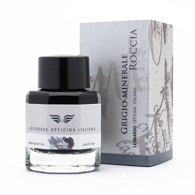 Leonardo Officina Italiana Fountain Pen Ink - Grigio Minerale Grey 40ml