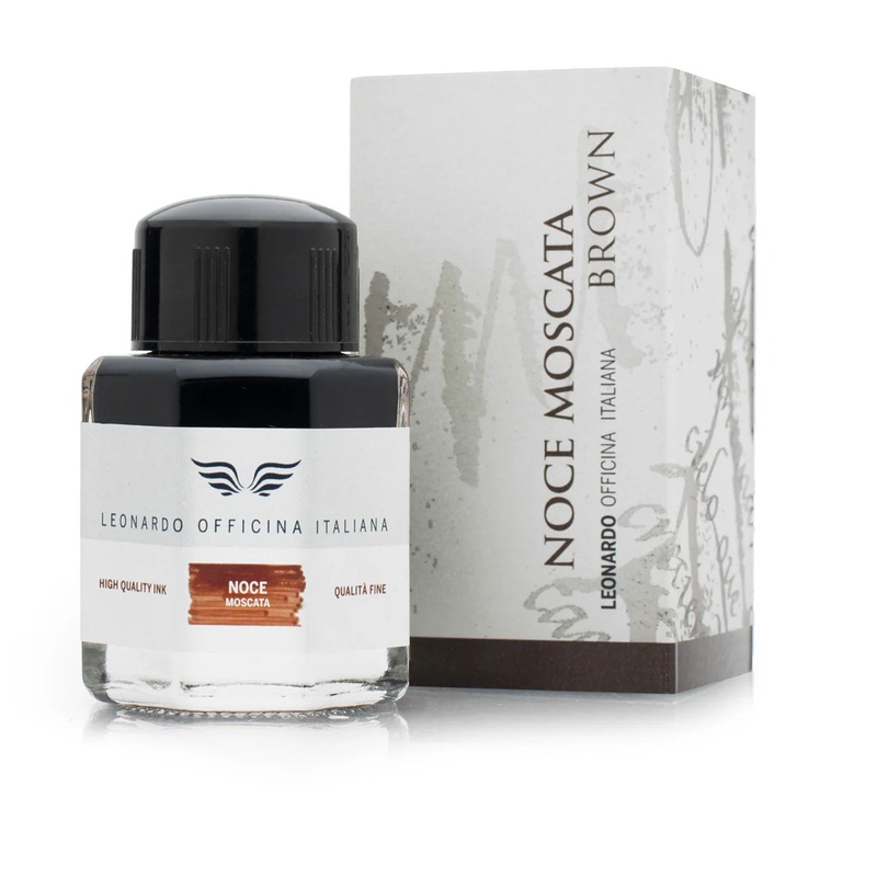 Leonardo Officina Italiana Fountain Pen Ink - Noce Moscata Brown 40ml