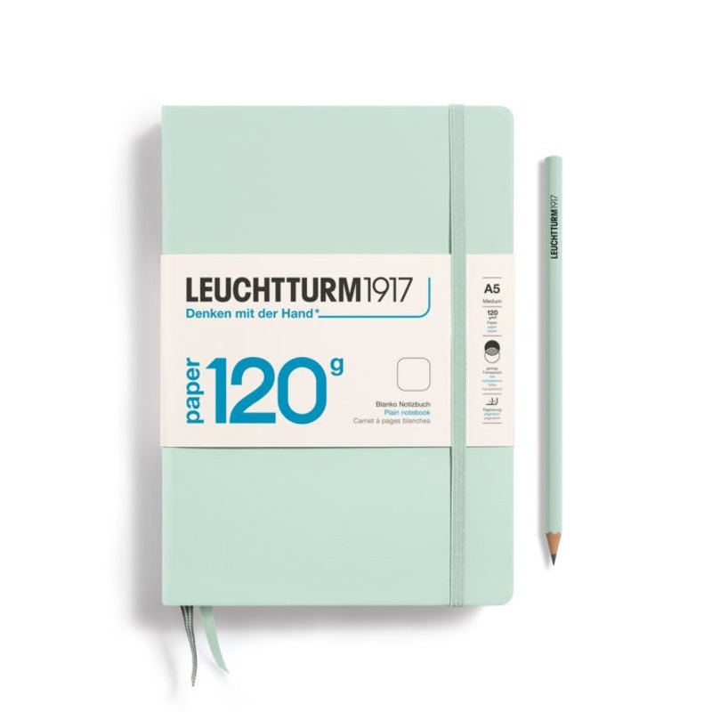 Leuchtturm1917 120gsm Edition Notebook - (A5) Plain, Mint Green