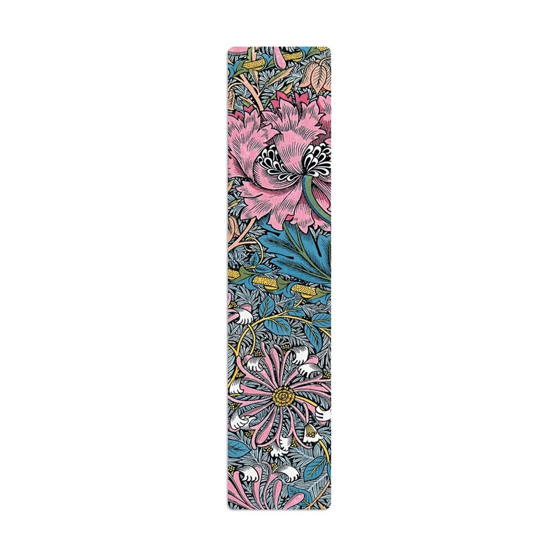 Paperblanks Bookmark - Morris Pink Honeysuckle