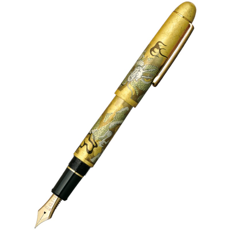 Platinum Kanazawa-Haku Fountain Pen - Ascending Dragon - Broad