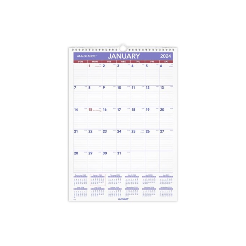 AT-A-GLANCE 2025 Dated Wall Calendar - 12" x 17"