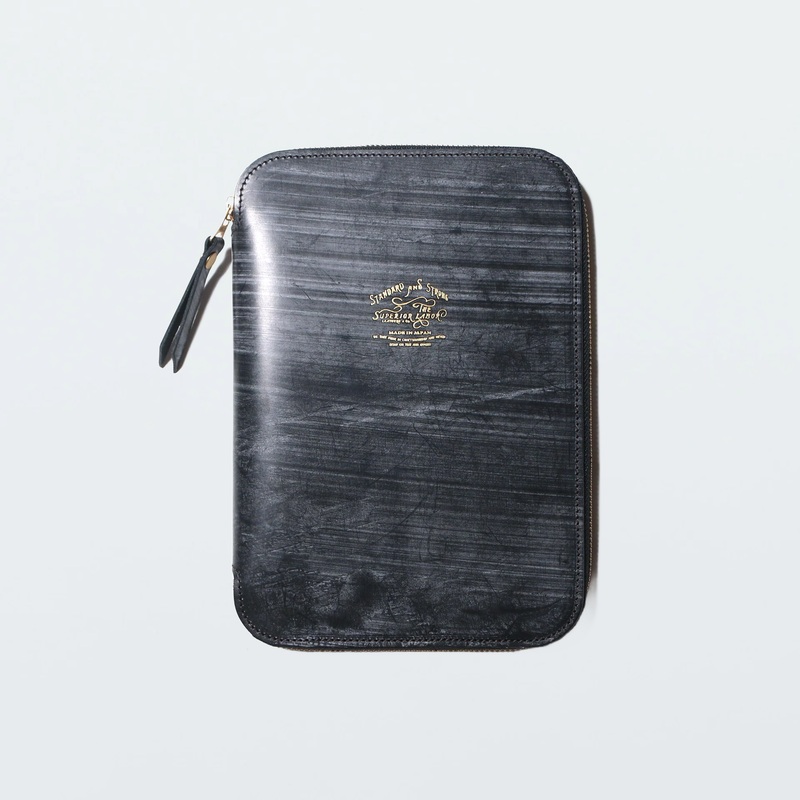 The Superior Labor Bridle Leather A5 Zip Organizer - Black