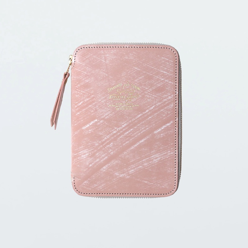 The Superior Labor Bridle Leather A6 Zip Organizer - Old Rose