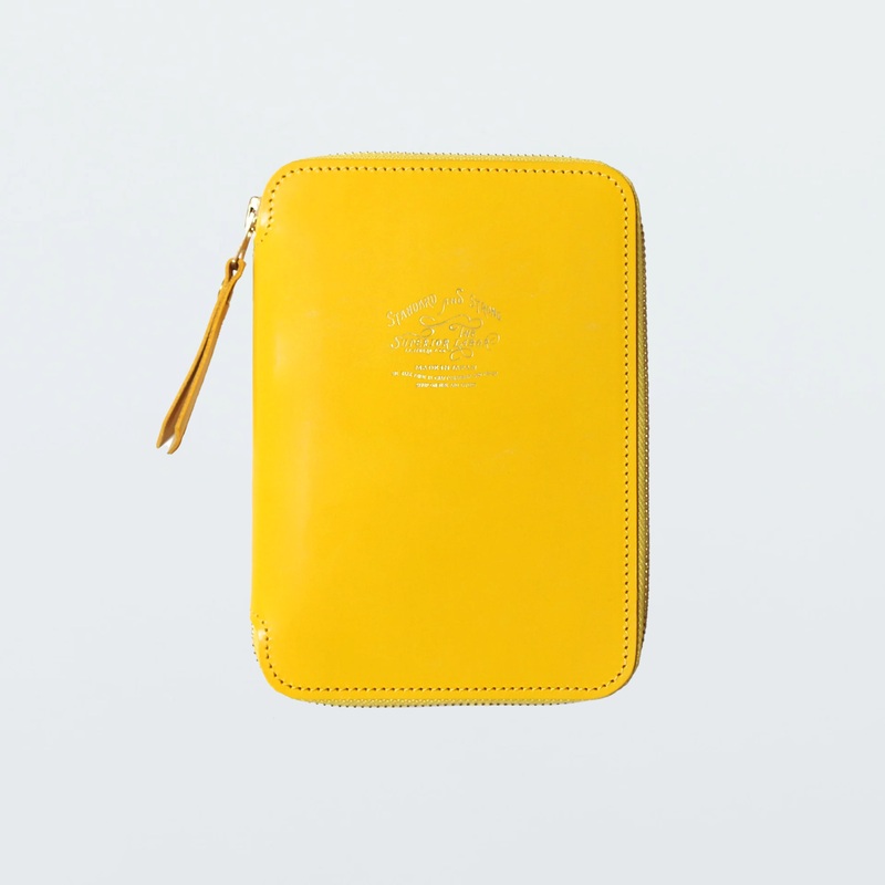 The Superior Labor Bridle Leather A6 Zip Organizer - Yellow