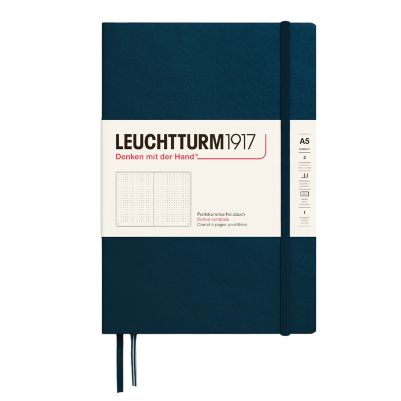 Leuchtturm1917 A5 Medium Hardcover Dotted Notebook - Deep Sea