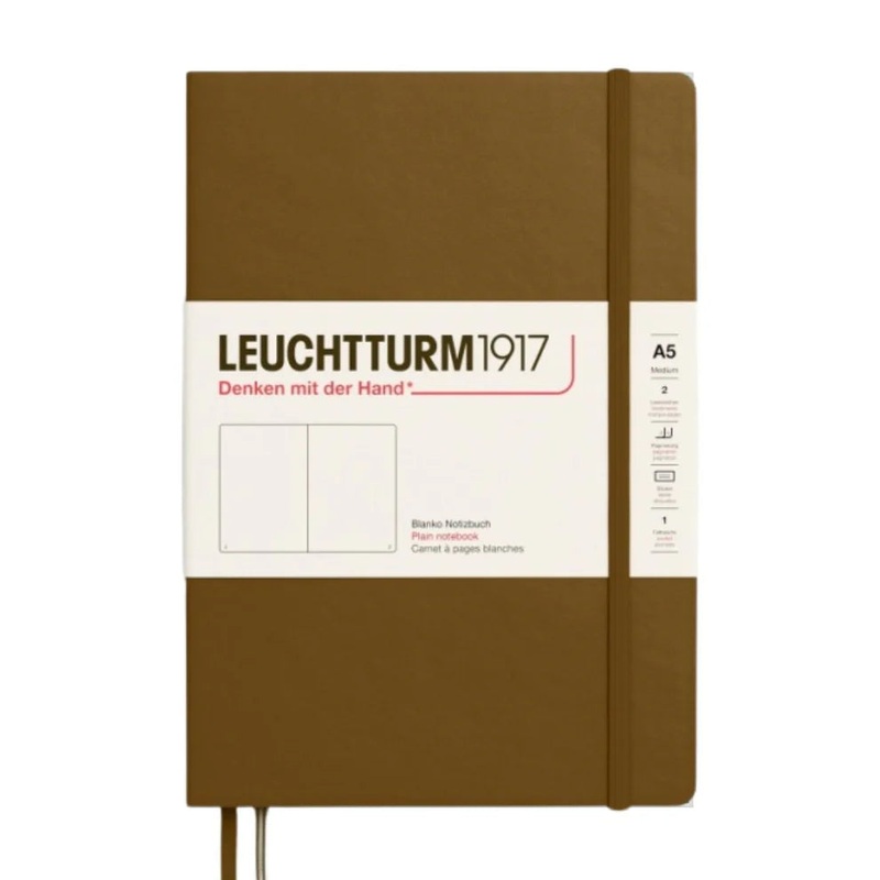 Leuchtturm1917 A5 Medium Hardcover Plain Notebook - Spice Brown