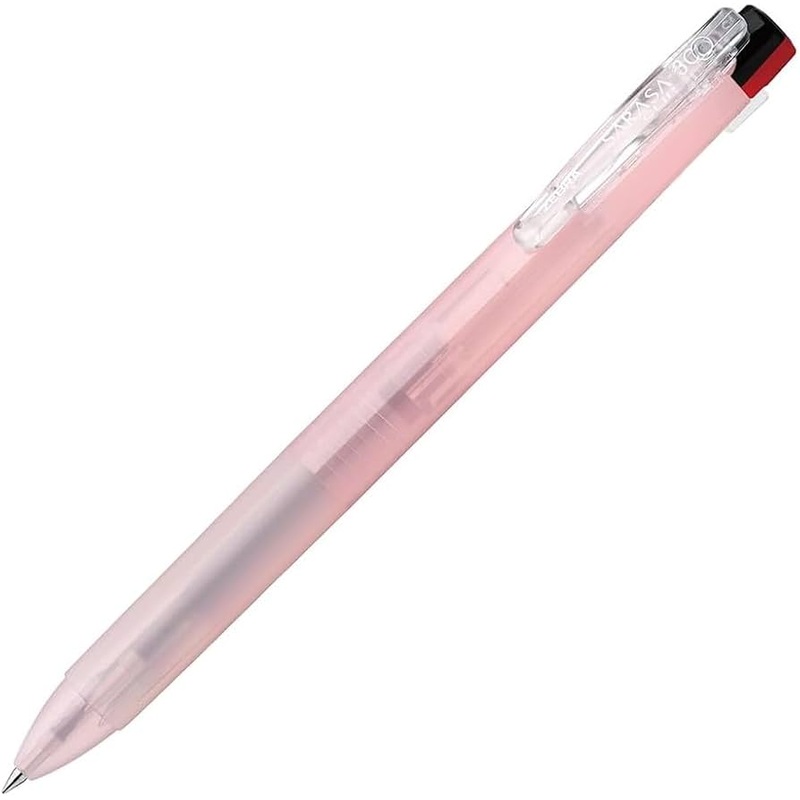 Sarasa Clip 3C 3 Color Gel Multi Pen - Clear Pink Body (Limited Edition)