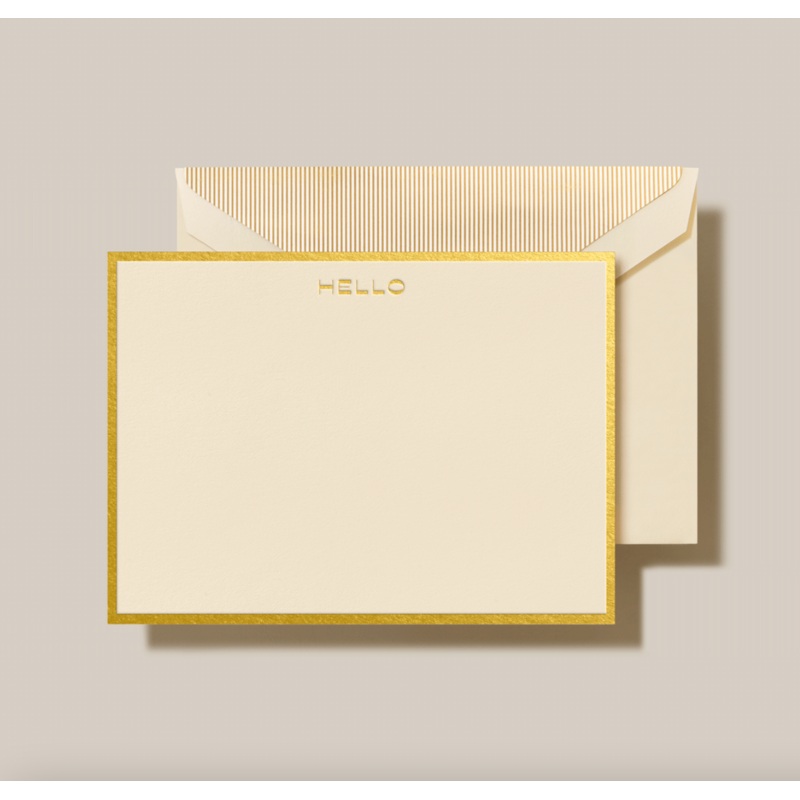 Crane Hello Bordered Card (10ea)