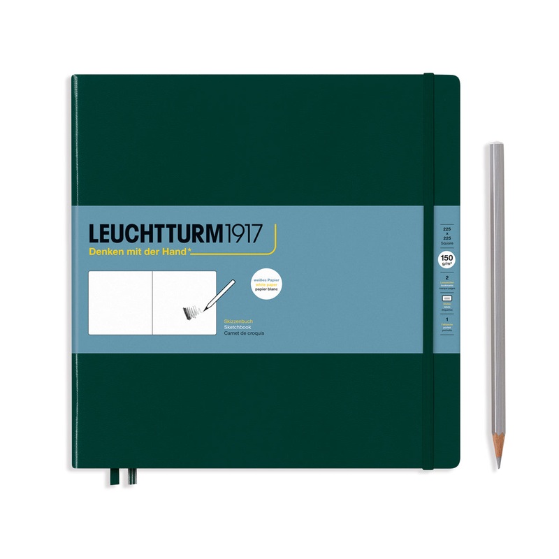 Leuchtturm1917 Sketchbook Square Hardcover - Forest Green