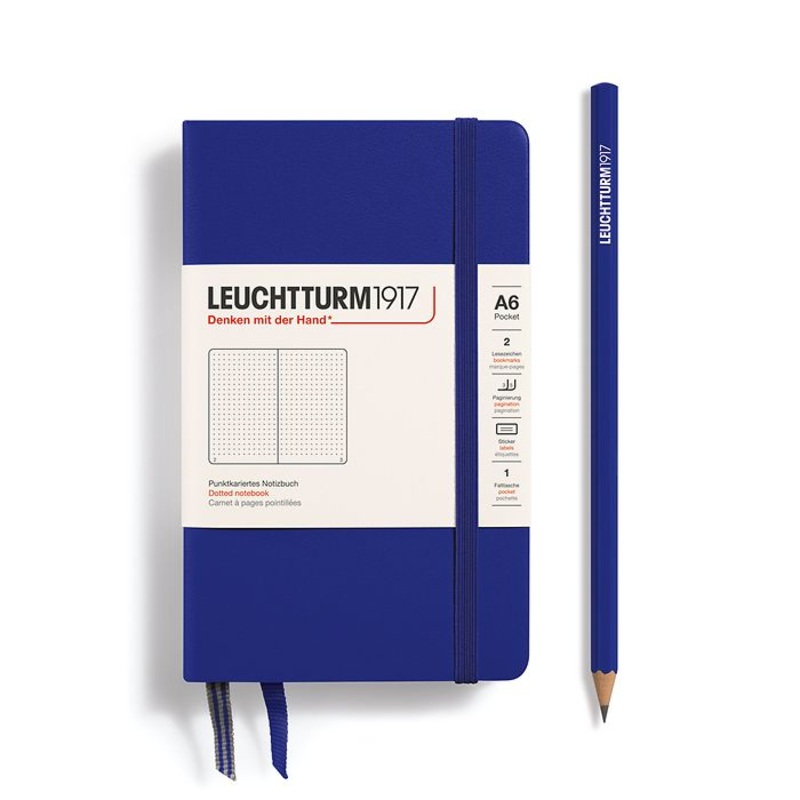 Leuchtturm1917 A6 Pocket Hardcover Dotted Notebook - Ink