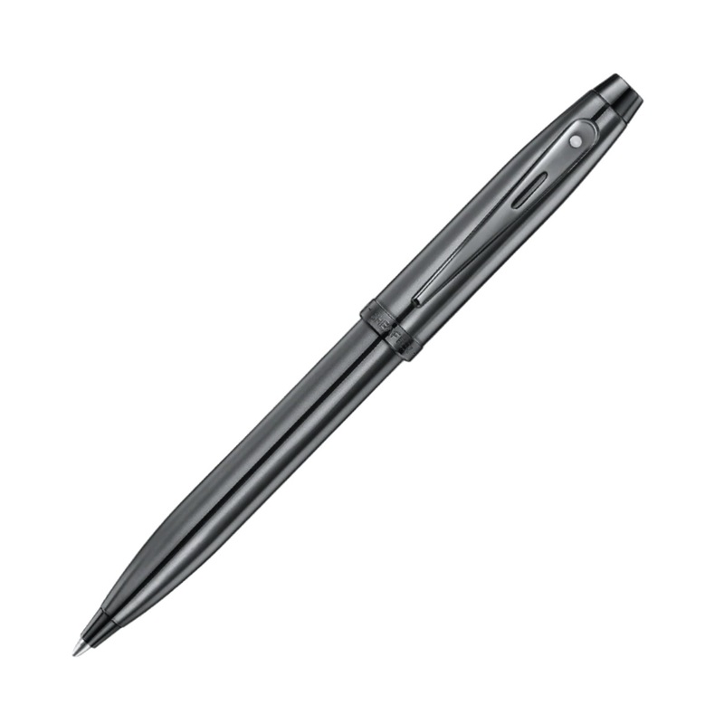Sheaffer 100 Ballpoint - Shiny Dark Grey Gunmetal with PVD Trim