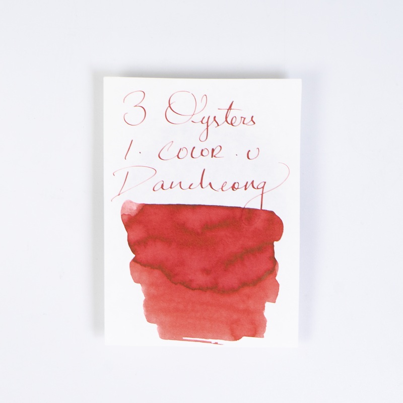 3 Oysters Dancheong Red (38ml) Bottled Ink (I-Color-U)