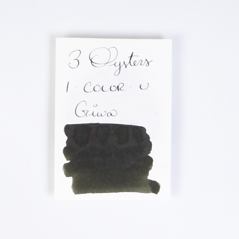 3 Oysters Giwa Dark Green (38ml) Bottled Ink (I-Color-U)