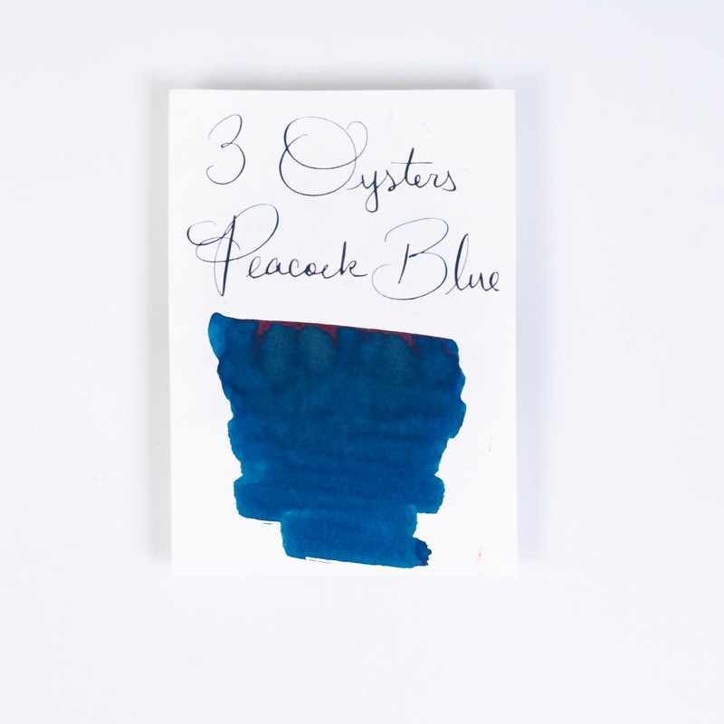3 Oysters Peacock Blue (38ml) Bottled Ink (Delicious)