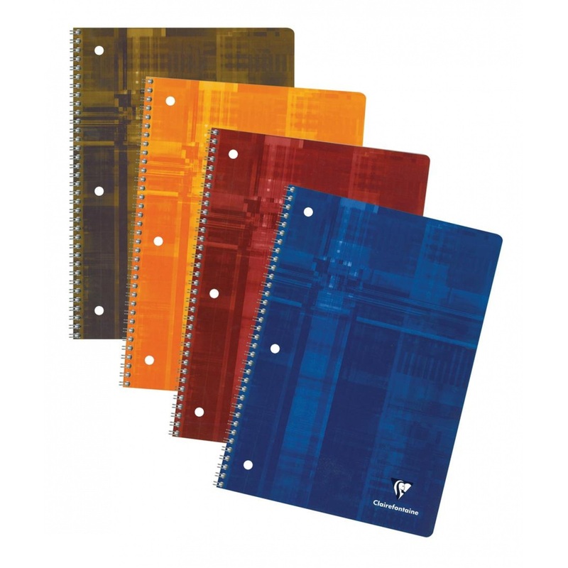Clairefontaine #8267 Classic 3-Hole Punched Lined with Margin Wirebound Notebook (8.5 x 11) (Assorted)