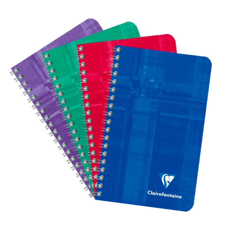 Clairefontaine #8586 Classic Lined Wirebound Notebook (3 x 4) (Assorted)