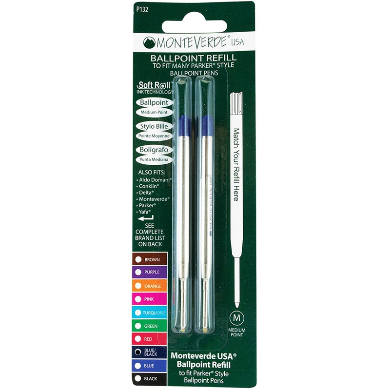 Cross Ballpoint Refills by Monteverde USA - Blue/Black Medium (2 ea)