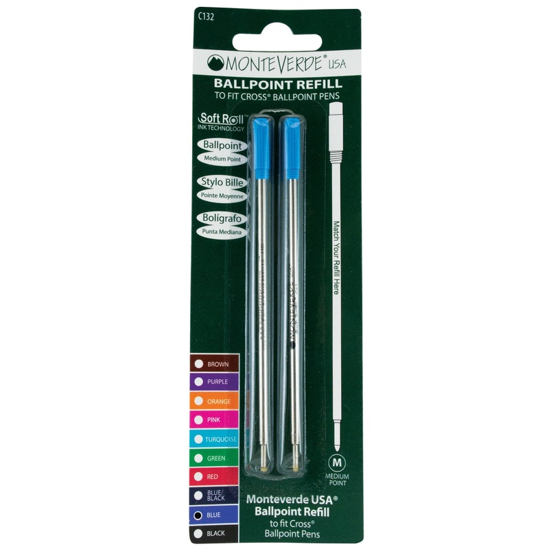 Cross Ballpoint Refills by Monteverde USA - Blue Medium (2 ea)