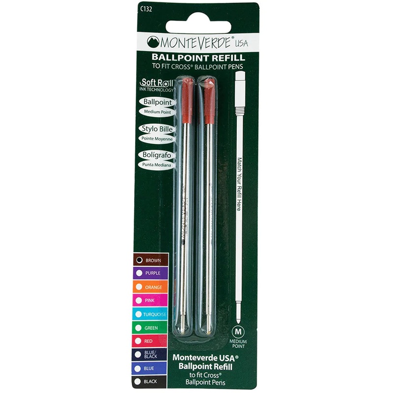 Cross Ballpoint Refills by Monteverde USA - Brown Medium (2 ea)