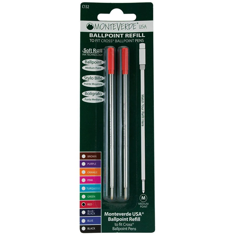 Cross Ballpoint Refills by Monteverde USA - Red Medium (2 ea)