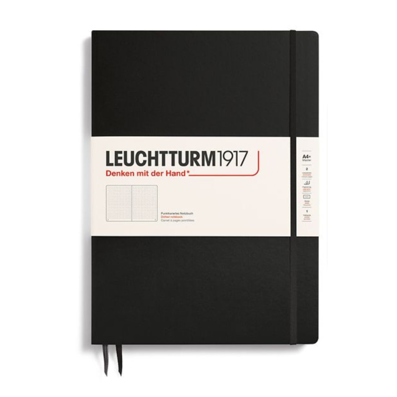 Leuchtturm1917 Master Slim A4+ Hardcover Dotted Notebook - Black
