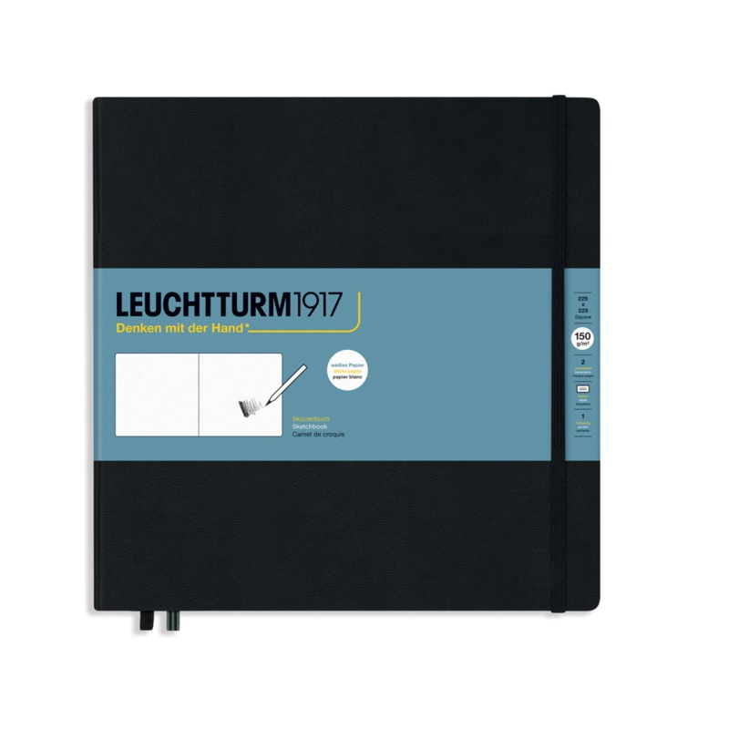 Leuchtturm1917 Sketchbook Square Hardcover - Black