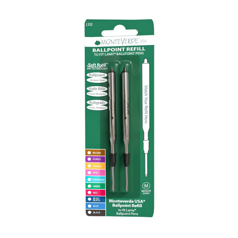 Lamy Ballpoint Refill by Monteverde USA - Green Medium (2 ea)