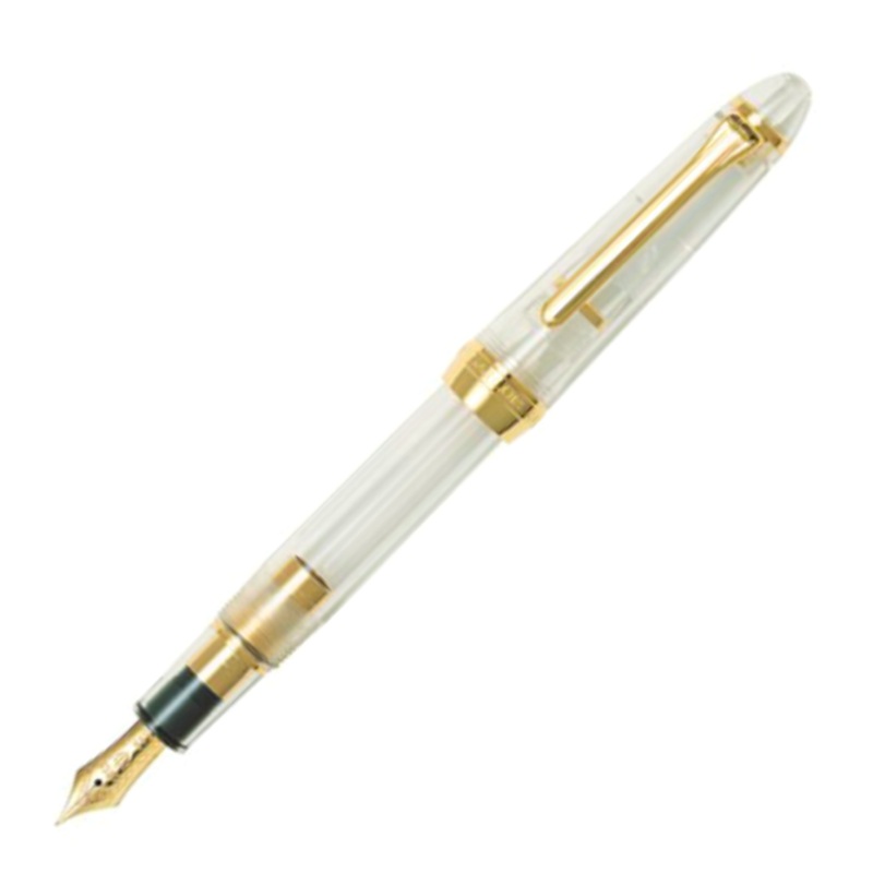 Sailor 1911S Fountain Pen - Transparent with Gold Trim
