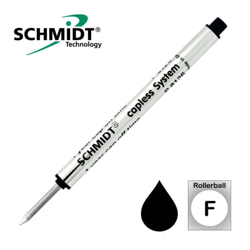 Schmidt Short Capless Rollerball Refills - Black