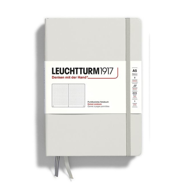 Leuchtturm1917 A5 Medium Hardcover Dotted Notebook - Light Grey (Discontinued)